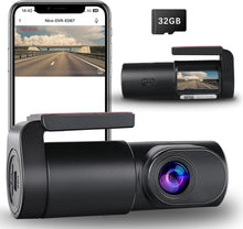 Load image into Gallery viewer, Phitric Dash Cam Front - with 32GB SD Card Mini WiFi DashCam for Cars 1080P 0.96" Mini Screen Car Dash Camera with 24H Parking Monitor Super Night Vision Loop Recording App Control 140° Wide-Angle