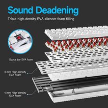 Load image into Gallery viewer, Phitric Mechanical Gaming Keyboard, Quiet Linear Red Switch, Number Pad, LED Backlit, Programmable, Anti-Ghosting, Detachable USB-C, Computer Keyboard for Windows Laptop PC Gamer Typist - White