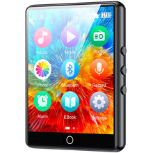 Load image into Gallery viewer, Phitric 64GB Mp3 Player with Bluetooth 5.3, 2.8" Full Touch Screen Music Player, Portable Digital Lossless Media Player with FM Radio Speaker for Kids, Up to 128GB, Protective Case Headphones Included