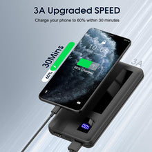 Load image into Gallery viewer, Phitric Portable Charger, 10000mAh 15w Power Bank, USB C Input and Output, with LED Display Battery Pack External Phone Compatible for iPhone 15/14/13 Series, iPad, Huawei, Samsung (2024 Black)