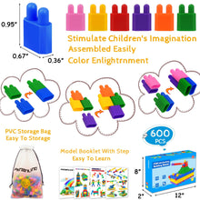 Load image into Gallery viewer, DECORKEY Kids 600pcs Set Building Blocks Construction Toy - Learning Playset STEM Educational Kit Child Branin Development Preschool Kindergarten Toy