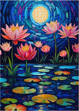 Load image into Gallery viewer, DECORKEY Waterlily Flower Puzzles for Adults 1000 Pieces, Floral Jigsaw Puzzles 1000 Pieces Fine Art Painting, Moon Lotus Puzzles for Adults, Scenic Challenging Puzzles for Adults