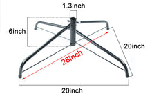 Load image into Gallery viewer, DECORKEY 28 Inch Christmas Tree Stand for 4 to 10ft Christmas Trees,fits 1.3 inch Pole,Folding Christmas Tree Stand