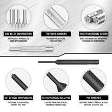 Load image into Gallery viewer, Yeahome Punch Set, Roll Pin Punch Set, Punch Tool, Pin Punches with Replaceable Face Hammer, Made of Hollow, Steel, and Plastic Punch, Ideal for Repairing Pistols with Bench Block