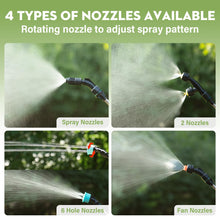 Load image into Gallery viewer, Yeahome Battery Powered Garden Sprayer 2 Gallon, Rechargeable Pump Sprayer with 4 Mist Nozzles & Retractable Wand,Portable Water Electric Sprayers in Lawn and Garden with Adjustable Shoulder Strap
