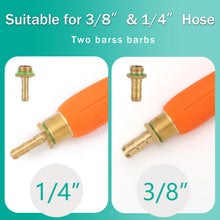 Load image into Gallery viewer, Yeahome All Metal Sprayer Wand with 3 Types of Nozzles, Fan Nozzle Replacement Sprayer Wand, Stainless Steel Sprayer Wand with 1/4" & 3/8" Brass Barb and 2 Hose Clamps (3 Nozzles 29 Inches Sprayer Wand)