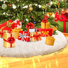 Load image into Gallery viewer, DECORKEY Christmas Tree Skirt - Round Snow White Xmas Tree Mat Base Cover for Holiday Home Decorations, 31Inch/78CM