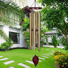 Load image into Gallery viewer, HOGARDECK Wind Chimes Outdoor - 30 Inch 6 Rustproof Aluminum Tubes Wooden Wind Bell Romantic Memorial Wind Chimes for Outside, Best Gift for Home Decor Garden Patio Outdoor