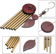 Load image into Gallery viewer, HOGARDECK Wind Chimes Outdoor - 30 Inch 6 Rustproof Aluminum Tubes Wooden Wind Bell Romantic Memorial Wind Chimes for Outside, Best Gift for Home Decor Garden Patio Outdoor