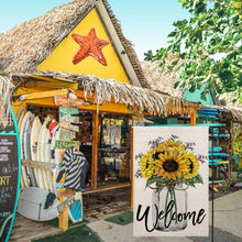 Load image into Gallery viewer, NEEDOMO Summer Welcome Garden Flag Sunflower Mason Jar 12×18 Inch Double Sided Vertical Yard Outdoor Decoration