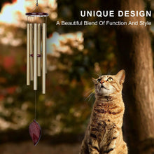 Load image into Gallery viewer, HOGARDECK Wind Chimes Outdoor - 30 Inch 6 Rustproof Aluminum Tubes Wooden Wind Bell Romantic Memorial Wind Chimes for Outside, Best Gift for Home Decor Garden Patio Outdoor