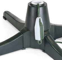 Load image into Gallery viewer, DECSPAS 60-Degree Rotating Adjustable Christmas Tree Stand for Up to 7.5ft Artificial Tree w/ 3 Settings, 3 Built-in Electrical Outlets, Green