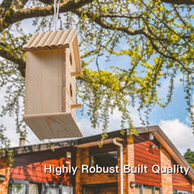 Load image into Gallery viewer, Hapalo Solid Wood Bird House, Weatherproof Cedar Bird Houses for Outside Outdoor Garden Decor with 2 Openings, 2 Perches for Outside Bluebird, Finch, Wren, Chickadee, Wild Birds Big Size