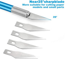 Load image into Gallery viewer, DEWBIN 62PCS Precision Craft Knife Set Hobby Knife Set 2 Hobby Knife Handles and 60 Carving Craft Knife Blades with Storage Case, for Art, Cutting, Scrapbook