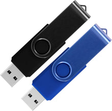 Load image into Gallery viewer, Phitric 32GB USB Flash Drives 2 Pack USB 2.0 Thumb Drive Pen Drive Swivel Memory Sticks

