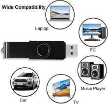 Load image into Gallery viewer, Phitric 32GB USB Flash Drives 2 Pack USB 2.0 Thumb Drive Pen Drive Swivel Memory Sticks
