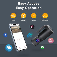 Load image into Gallery viewer, Phitric Dash Cam Front - with 32GB SD Card Mini WiFi DashCam for Cars 1080P 0.96" Mini Screen Car Dash Camera with 24H Parking Monitor Super Night Vision Loop Recording App Control 140° Wide-Angle
