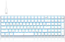 Load image into Gallery viewer, Phitric Mechanical Gaming Keyboard, Quiet Linear Red Switch, Number Pad, LED Backlit, Programmable, Anti-Ghosting, Detachable USB-C, Computer Keyboard for Windows Laptop PC Gamer Typist - White
