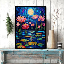 Load image into Gallery viewer, DECORKEY Waterlily Flower Puzzles for Adults 1000 Pieces, Floral Jigsaw Puzzles 1000 Pieces Fine Art Painting, Moon Lotus Puzzles for Adults, Scenic Challenging Puzzles for Adults
