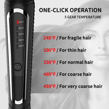 Load image into Gallery viewer, Yeahome Ceramic Curling Iron with 7-Inch Barrel, Adjustable Temperature, LED Display, and Dual Voltage for Long Hair - Professional Curling Wand with Instant Heat up to 450°F
