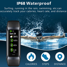 Load image into Gallery viewer, Phitric Fitness Tracker with 24/7 Heart Rate Sleep Blood Oxygen Monitor,IP68 Waterproof Smart Watch,1.10''AMOLED Touch Color Screen,Step Calorie Counter Pedometer Health Activity Trackers for Women Men

