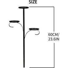 Load image into Gallery viewer, DECORKEY Black Triple Christmas Tree Topper - Candelabra Candle Holder, Light Up, Unique Base, Shelf
