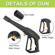 Load image into Gallery viewer, DEWBIN High Pressure Water Spray Gun Wand Jet Nozzle Tips, Power Washer Water Gun Compatible with Some of Greenworks Karcher Ryobi Homelite Electric Pressure Washer Max 1900 PSI
