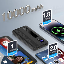 Load image into Gallery viewer, Phitric Portable Charger, 10000mAh 15w Power Bank, USB C Input and Output, with LED Display Battery Pack External Phone Compatible for iPhone 15/14/13 Series, iPad, Huawei, Samsung (2024 Black)
