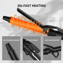 Load image into Gallery viewer, Yeahome Ceramic Curling Iron with 7-Inch Barrel, Adjustable Temperature, LED Display, and Dual Voltage for Long Hair - Professional Curling Wand with Instant Heat up to 450°F
