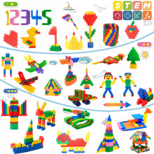 Load image into Gallery viewer, DECORKEY Kids 600pcs Set Building Blocks Construction Toy - Learning Playset STEM Educational Kit Child Branin Development Preschool Kindergarten Toy
