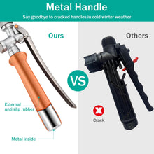 Load image into Gallery viewer, Yeahome All Metal Sprayer Wand with 3 Types of Nozzles, Fan Nozzle Replacement Sprayer Wand, Stainless Steel Sprayer Wand with 1/4" &amp; 3/8" Brass Barb and 2 Hose Clamps (3 Nozzles 29 Inches Sprayer Wand)
