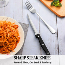 Load image into Gallery viewer, Yeahome 24 Pcs Silverware Set with Steak Knives Service for 4,Stainless Steel Flatware Set,Mirror Polished Cutlery Utensil Set,Home Kitchen Eating Tableware Set,Include Fork Knife Spoon Set,Dishwasher Safe
