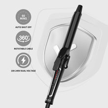 Load image into Gallery viewer, Yeahome Ceramic Curling Iron with 7-Inch Barrel, Adjustable Temperature, LED Display, and Dual Voltage for Long Hair - Professional Curling Wand with Instant Heat up to 450°F
