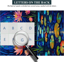 Load image into Gallery viewer, DECORKEY Waterlily Flower Puzzles for Adults 1000 Pieces, Floral Jigsaw Puzzles 1000 Pieces Fine Art Painting, Moon Lotus Puzzles for Adults, Scenic Challenging Puzzles for Adults
