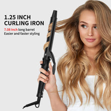 Load image into Gallery viewer, Yeahome Ceramic Curling Iron with 7-Inch Barrel, Adjustable Temperature, LED Display, and Dual Voltage for Long Hair - Professional Curling Wand with Instant Heat up to 450°F
