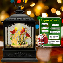Load image into Gallery viewer, DECORKEY Spring Snow Globes Lantern with Music &amp; Timer - USB/Battery Operated LED Glittering Globe Lantern, Snow Globe Decoration Lantern for Home Holiday Decor (Red Robin)
