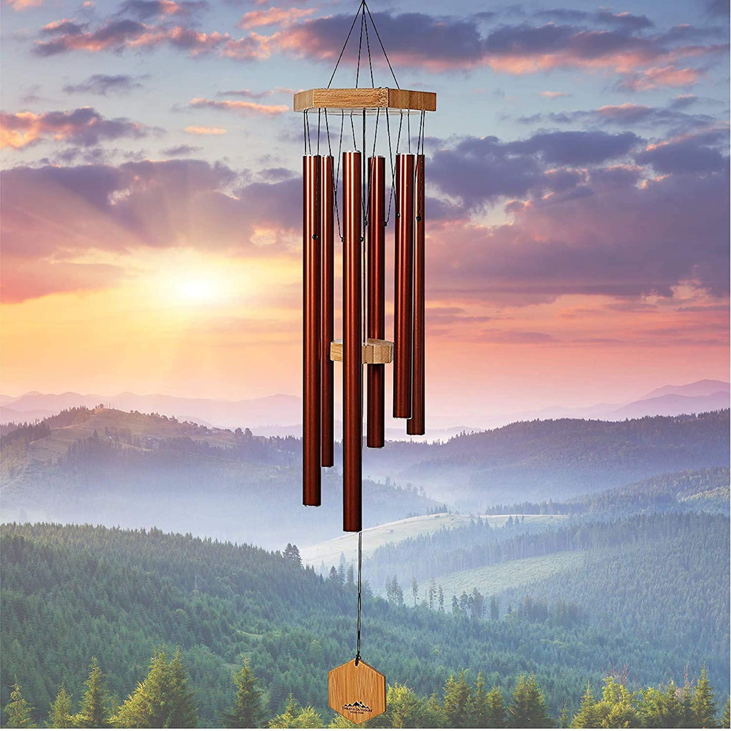 HOGARDECK WIND CHIMES FOR PEOPLE WHO LIKE THEIR NEIGHBORS, Soothing Melodic Tones & Solidly Constructed Bamboo/Aluminum Chime, Great as a Quality Gift or to keep for Your own Patio, Porch, Garden, or Backyard.