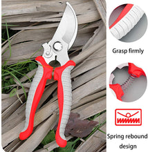 Load image into Gallery viewer, DEWBIN Gardening Hand Cutters Garden Pruning Shears Trimming Scissors Garden Clippers Ratchet Shears Secateurs for Plants Clippers Gardener Shears
