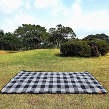 Load image into Gallery viewer, NEEDOMO Extra Large Picnic &amp; Outdoor Blanket 3 Layers Water-Resistant Handy Mat Tote Spring Summer Black and Gray Checkered, Great for Beach and Camping on Grass, Waterproof Sandproof
