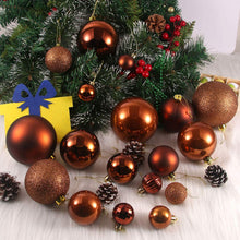 Load image into Gallery viewer, DECSPAS 24Pcs Christmas Balls Ornaments for Xmas Tree - Shatterproof Christmas Tree Decorations Perfect Hanging Ball Bronze 1.6&quot; x 24 Pack
