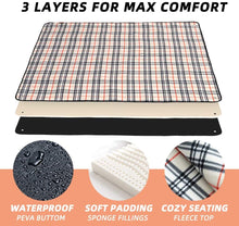 Load image into Gallery viewer, Keevitt Picnic Blanket Beach Mat, Triple Layers Waterproof Outdoor Blanket, Extra Large Sand Proof Portable Camping Blanket 60x70, Great for The Beach, Park, Camping on Grass
