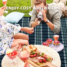 Load image into Gallery viewer, EdUnic Picnic Blankets Beach Mat, Extra Large Sand Proof Portable Camping Blanket 60x70in, Triple Layers Waterproof Outdoor Blanket for The Beach, Park, Camping on Grass Picnic Blanket

