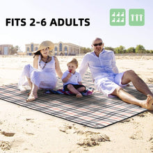 Load image into Gallery viewer, Keevitt Picnic Blanket Beach Mat, Triple Layers Waterproof Outdoor Blanket, Extra Large Sand Proof Portable Camping Blanket 60x70, Great for The Beach, Park, Camping on Grass
